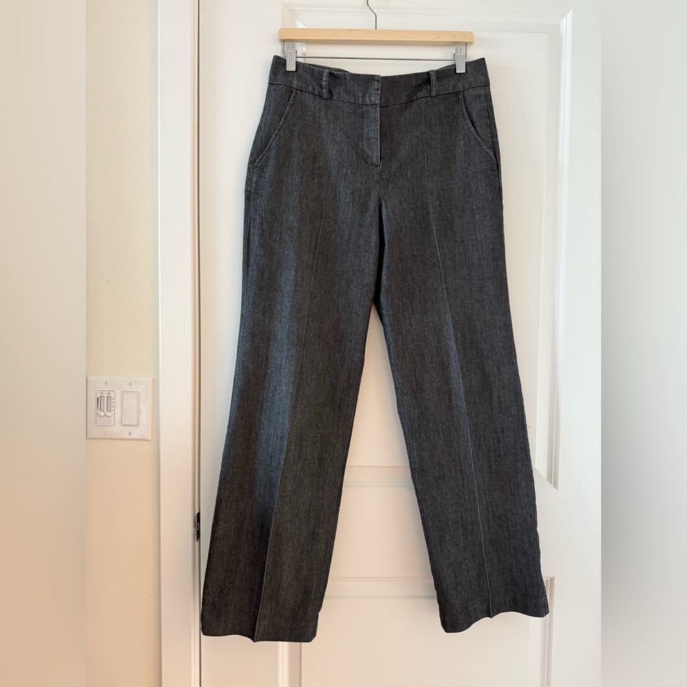 Sandro Gray Wide-Leg Pants size 8 bootcut